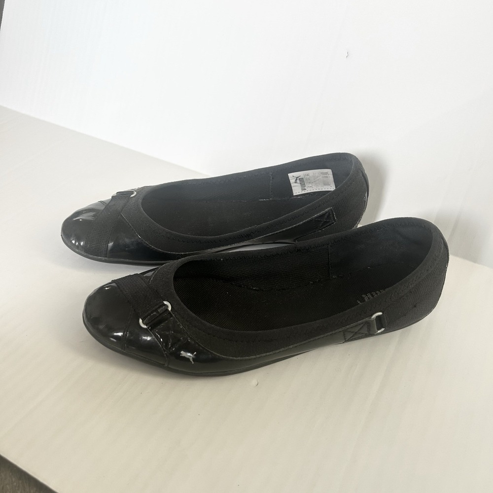 2000s Puma Ballet Flats Bixley Glamm Black Cyber Blokette Sporty Chic